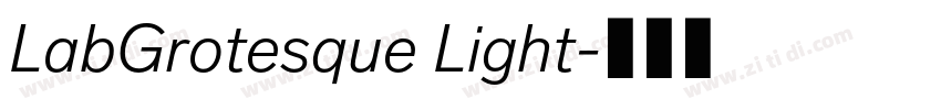 LabGrotesque Light字体转换